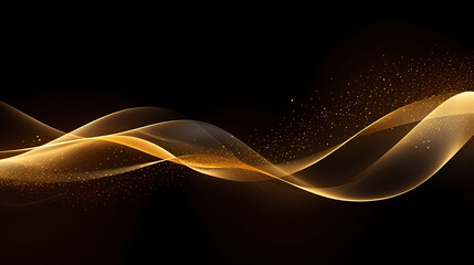 Award ceremony background, golden glitter light effect decoration and bokeh