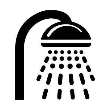 recommend clip art: minimal Shower head icon, symbol, clipart, black color silhouette