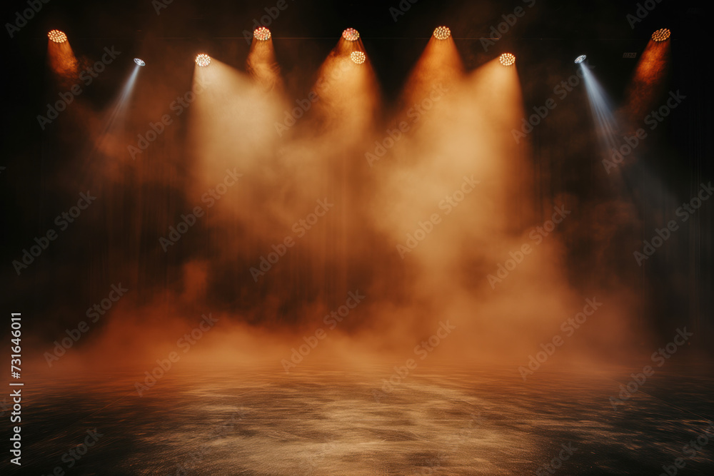 Poster spotlight on stage. background image. created with generative ai technology