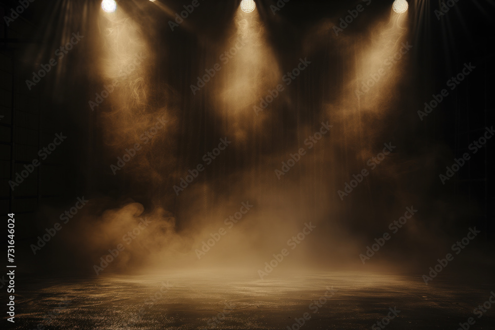 Poster spotlight on stage. background image. created with generative ai technology