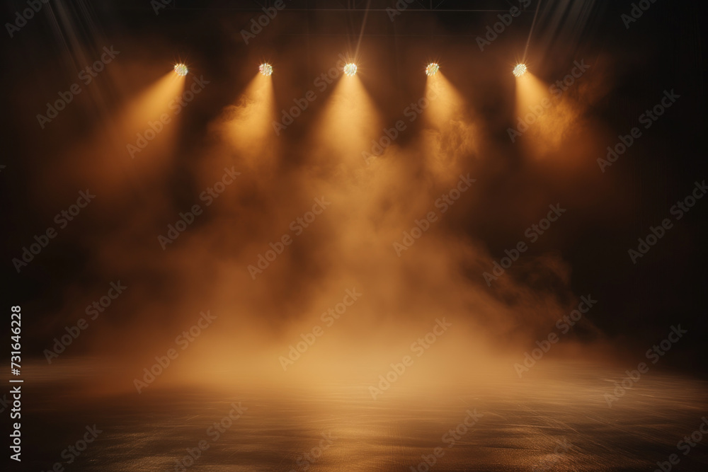 Aufkleber spotlight on stage. background image. created with generative ai technology