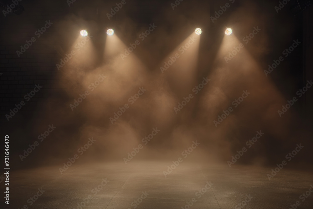 Poster spotlight on stage. background image. created with generative ai technology