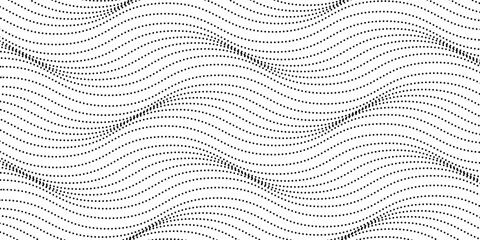 Vector abstract line art, wavy black smooth dynamic connections isolated white background in luxury, wave, ocean, mountains concept