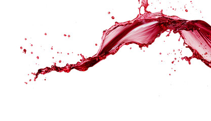 red wine splash isolated on transparent background - design element PNG cutout