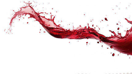red wine splash isolated on transparent background - design element PNG cutout