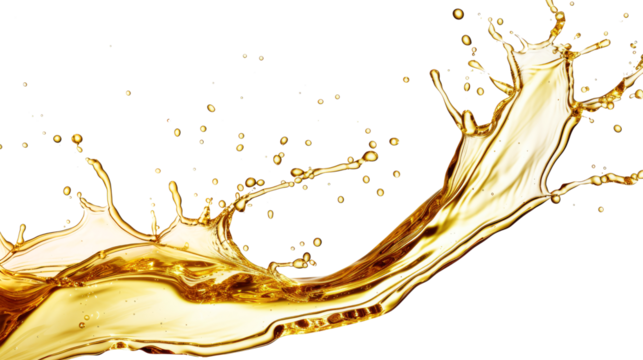 oil splash on transparent background, cut out