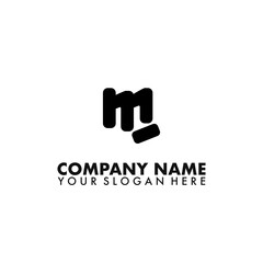 M punche Logo design vector.