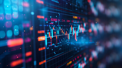 Stock Market Candlestick Chart Display in Detail