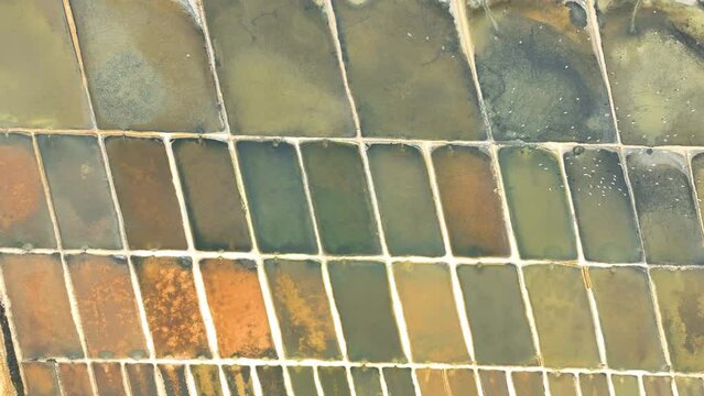 Aerial of the Salinas in Benguela, Angola, Africa