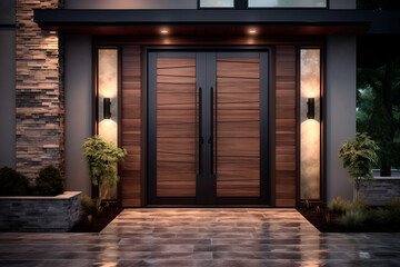 Contemporary Entry Statement: Modern Home Door