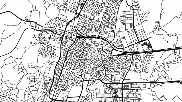 Zoom Out Road Map of Haarlem Netherlands