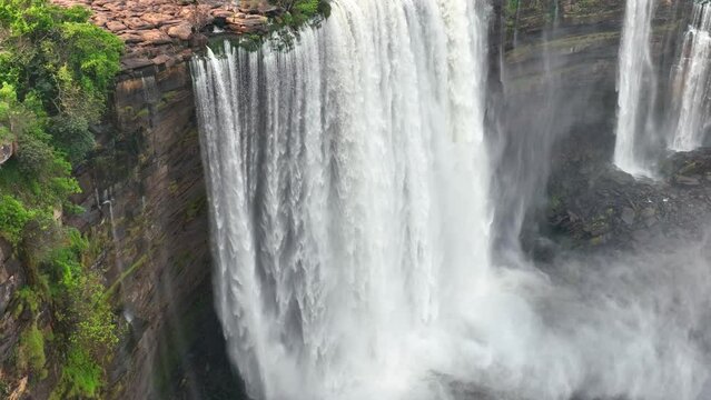 Aerial of the Calandula Falls, third highest waterfall in Africa, Angola, Africa