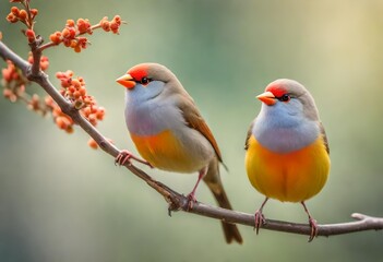 Fototapeta premium robin on a branch