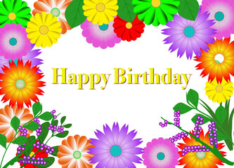 カラフルバースデーカード