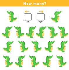 Fototapeta premium Left and right position worksheet. Educational worksheet for preschool kids. Educational game to learn left and right. 
