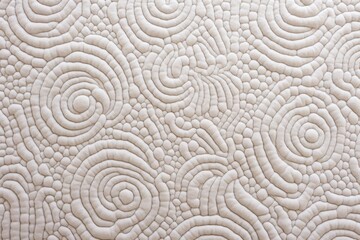 Fototapeta na wymiar White paterned carpet texture from above