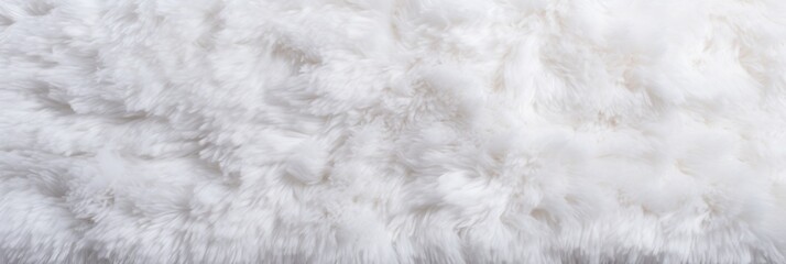 White plush carpet close-up photo, flat lay