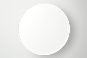 White round circle isolated on white background