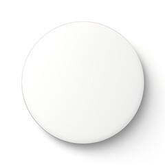 Fototapeta na wymiar White round circle isolated on white background