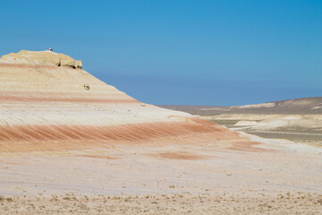 Kyzylkup rock strata landscape, Mangystau desert, Kazakhstan