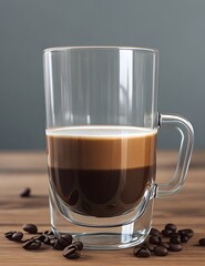 cup of coffee with beans