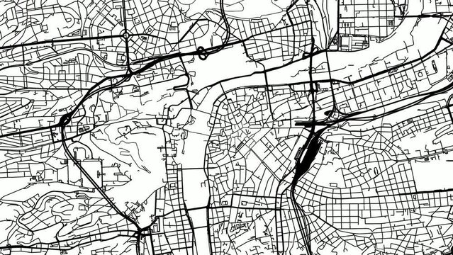 Zoom Out Road Map of Prague Czech Republic
