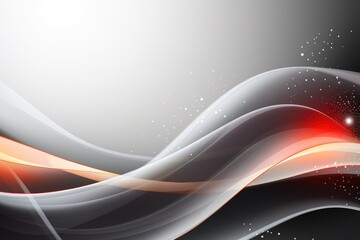 Abstract background with orange waves and sun rays. Abstract background awareness day with grey ribbon. 