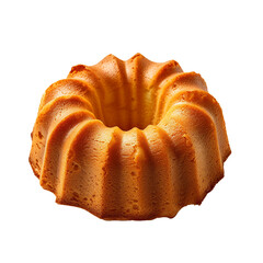 Bundt cake, transparent background, isolated image, generative AI