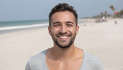 Happy Man at the Beach