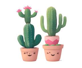 cactus in a pot clipart transparent background png