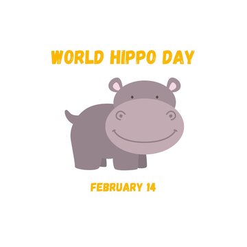 White World Hippo  Day Template