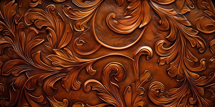 Intricate baroque style wood carving details. artistic craftsmanship for design inspiration. royalty-free image. AI
