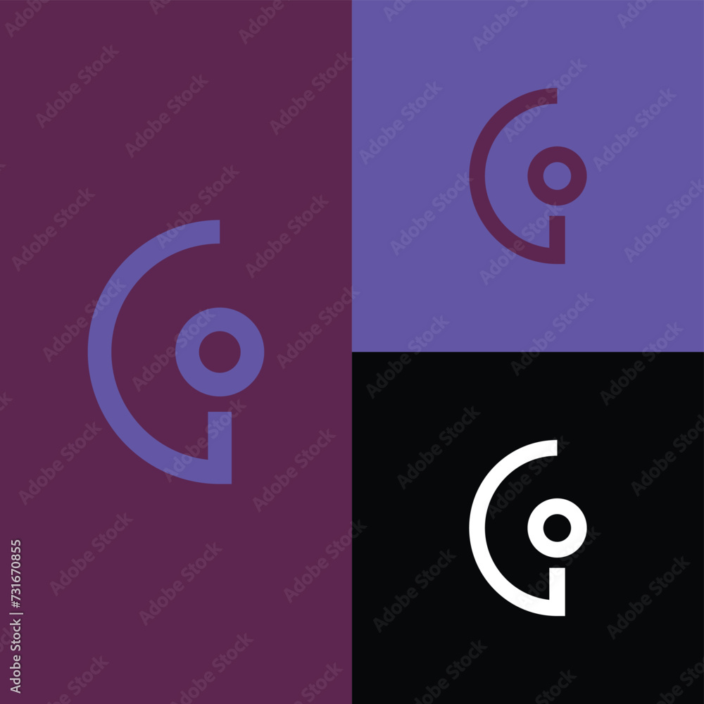 Poster letter g modern shape logo design element, suitable for business logo design.