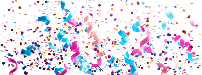 Fototapeta premium Confetti on transparent background