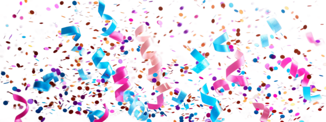 Confetti on transparent background