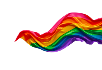 rainbow flag on transparent background
