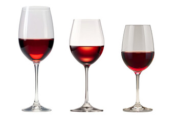 glass of wine on a transparent background