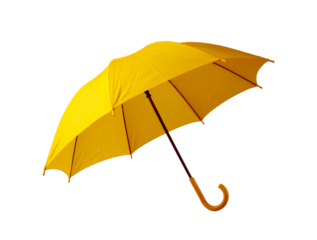 yellow umbrella isolated on a transparent background