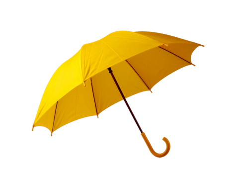 yellow umbrella isolated on a transparent background
