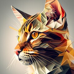 Whimsical Feline: Abstract Cat
