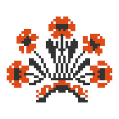 Ornament of Ukrainian embroidery. Vector illustration.