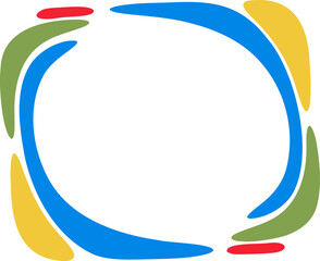 Square frame illustration. Abstract decorative frame hand drawing design element