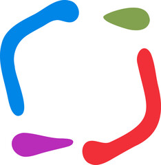 Square frame illustration. Abstract decorative frame hand drawing design element