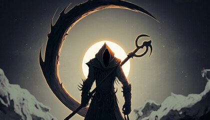 The Grim Reaper, AI generated illustration