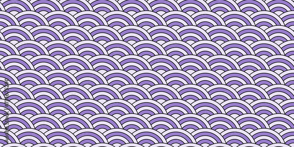 Poster elegant violet and white semicircles, an elegant design of violet and white semicircles aligned in r