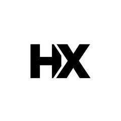 Letter H and X, HX logo design template. Minimal monogram initial based logotype.