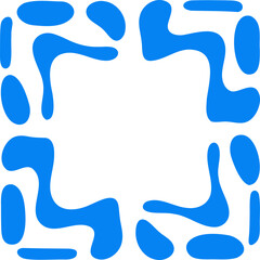 Square frame illustration. Abstract decorative frame hand drawing design element