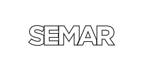 Semar in the Ethiopia emblem. The design features a geometric style, vector illustration with bold typography in a modern font. The graphic slogan lettering.