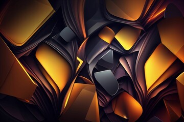 AI generated illustration a vibrant abstract background with a mix of yellow and black colors