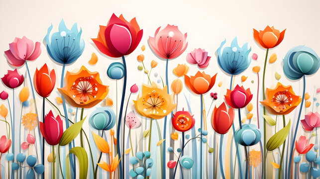 flowers and tulips,,
background 3d images of rainbow flowers